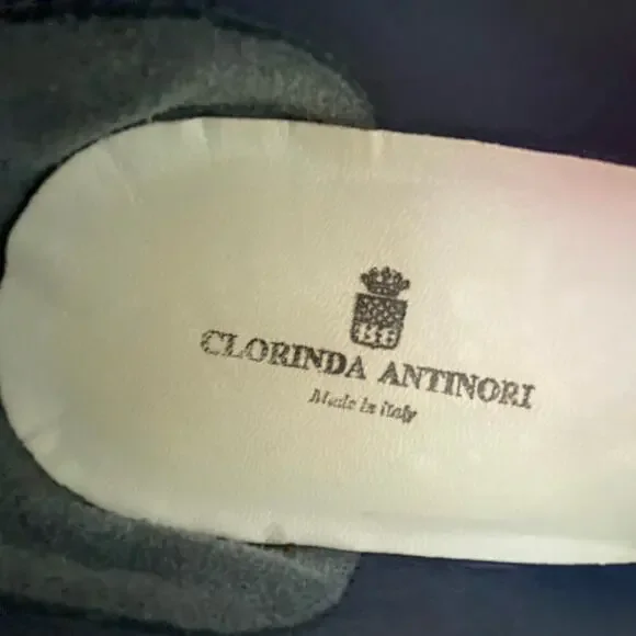 Clorinda Antinori Edoardo Sirena Navy Suede Loafers Men’s Size 41 / 9 - Picture 11 of 14